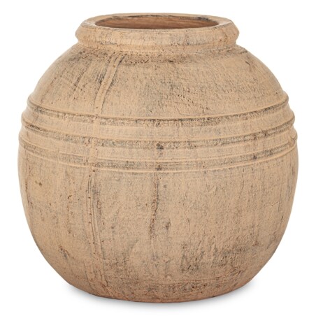 Wazon ceramiczny 31x30x30 cm VAASE brązowy