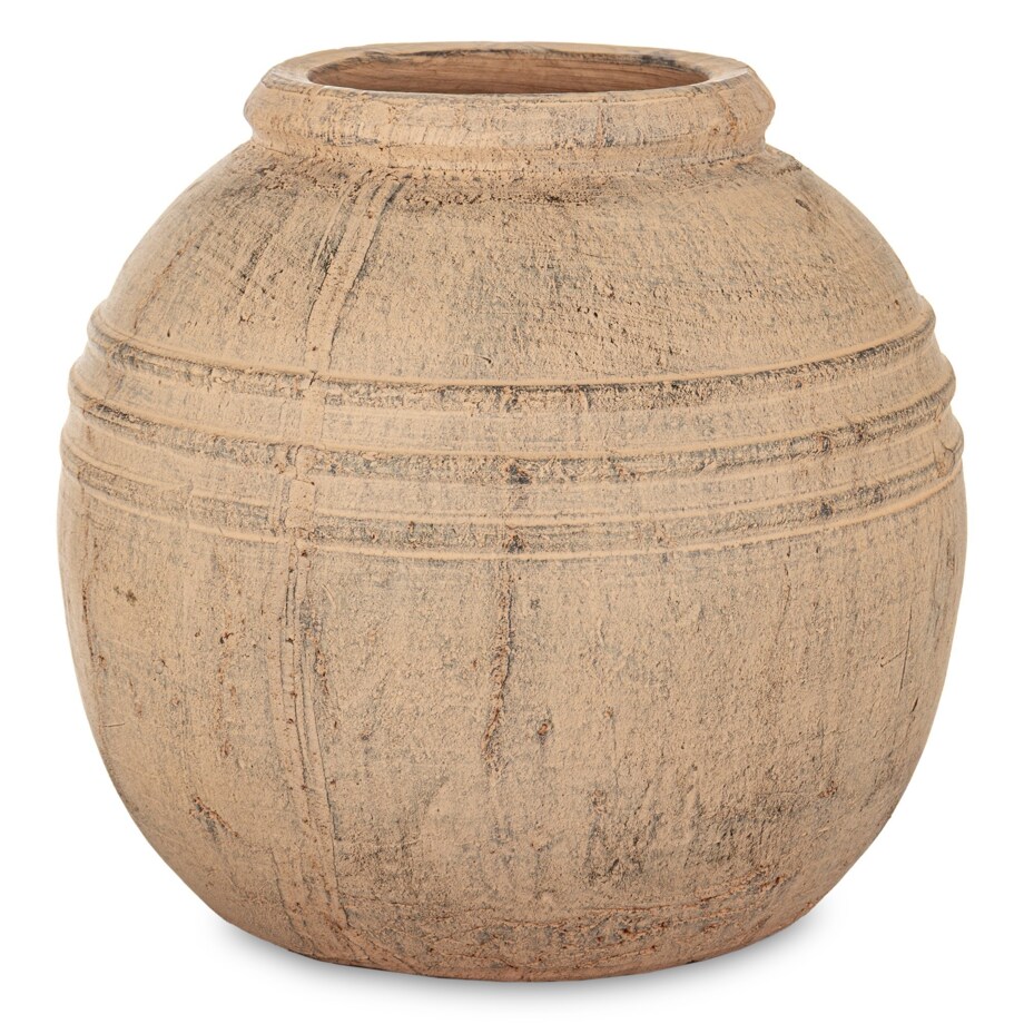 Wazon ceramiczny 31x30x30 cm VAASE brązowy