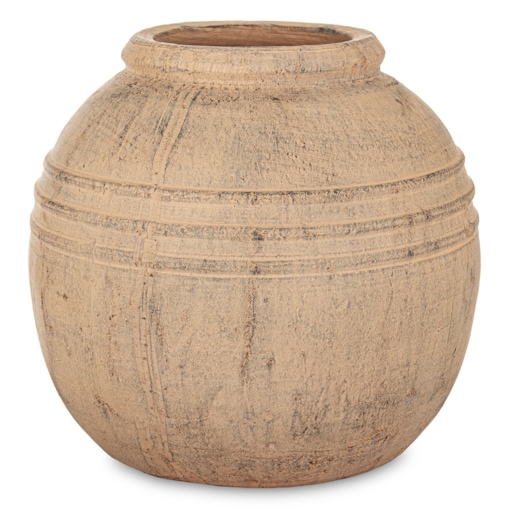 Wazon ceramiczny 31x30x30 cm VAASE brązowy