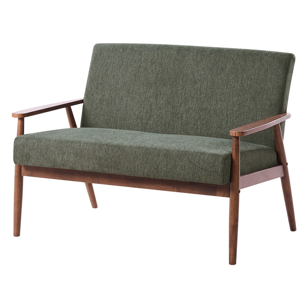 Sofa dla 2 osób ESRUM Zielony/ ciemny brąz