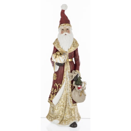 Figurka - Mikołaj z prezentami 35x12 cm