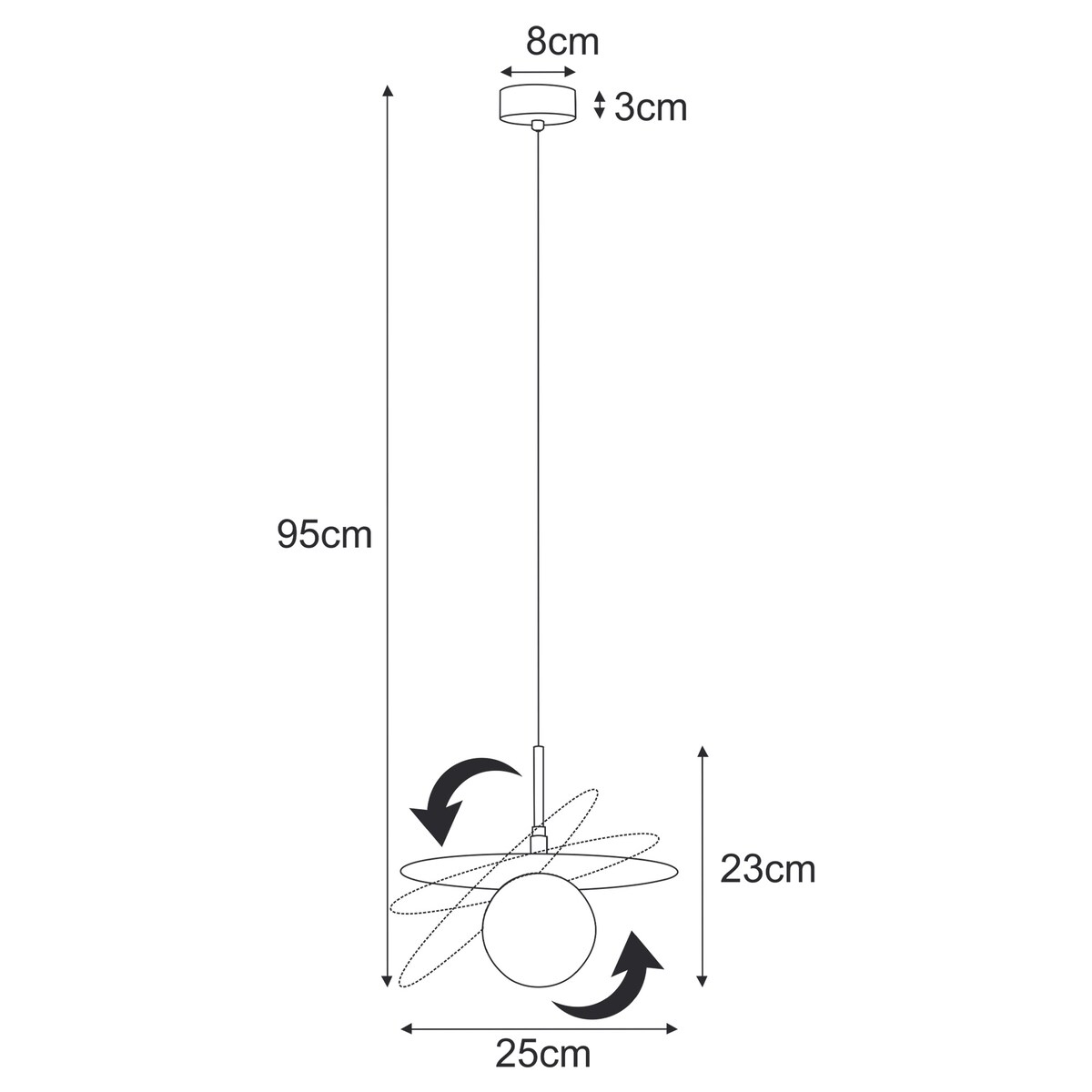 Lampa wisząca K-5371 z serii SANTE