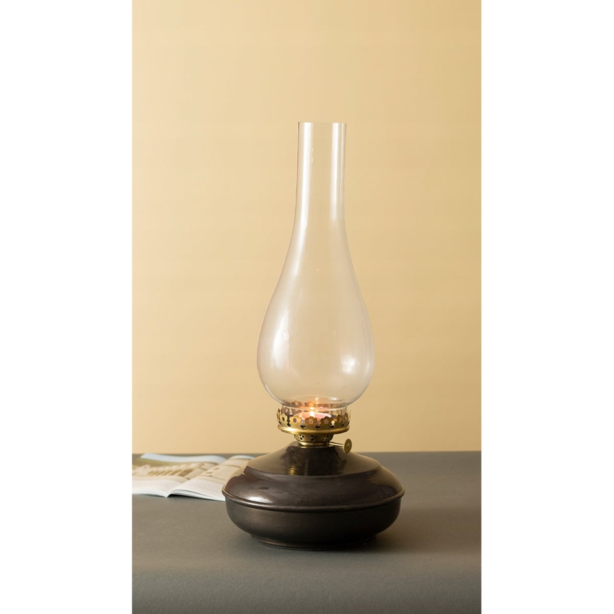 ŚWIECZNIK tealight OLJA brązowy wys. 45cm
