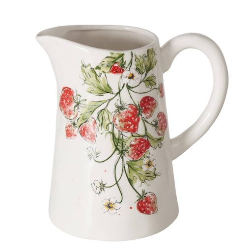 Dzbanek ceramiczny STRAWBERRY, w truskawki, 1250 ml