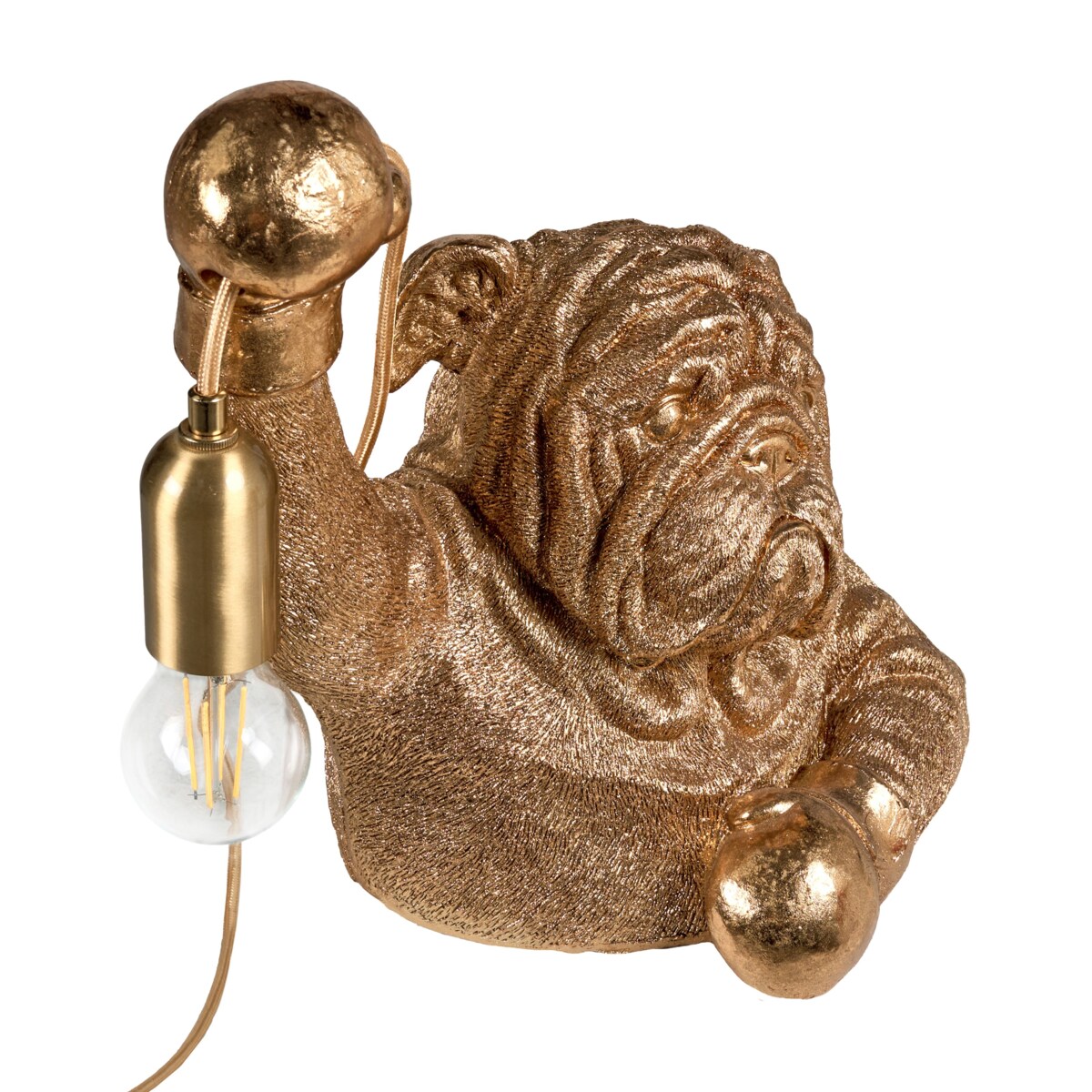 Lampa stołowa Pies MIKE Złoty