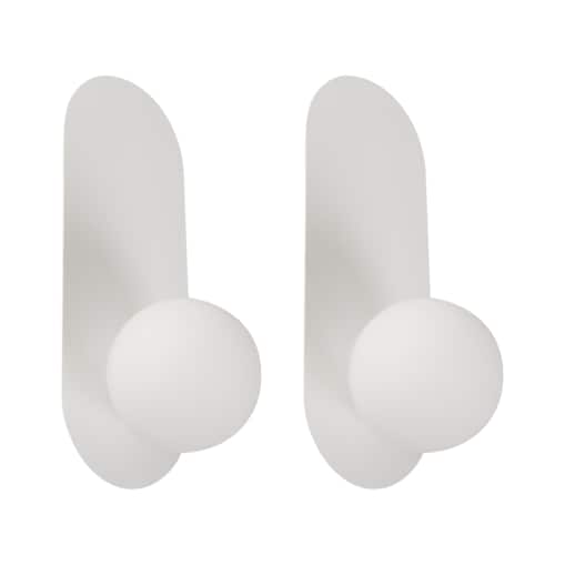 Zestaw 2 lamp ściennych LEISI Szkło Biały