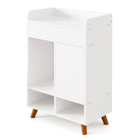 Nowoczesna komoda szafka biała pojemna miejsce na buty z szufladą 60 cm