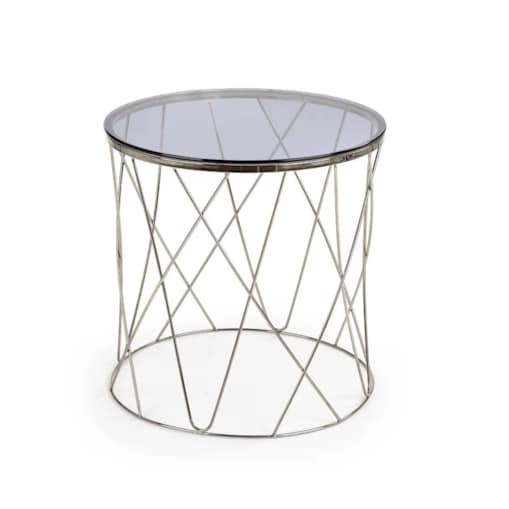 Stolik kawowy SELENA 55x55 dymiona/chrom