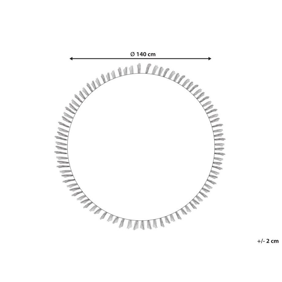Okrągły dywan wełniany ⌀ 140 cm szary ze złamaną bielą BULDAN