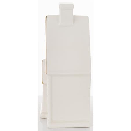 Domek ceramiczny LED 13,5x9 cm z wysokim kominem