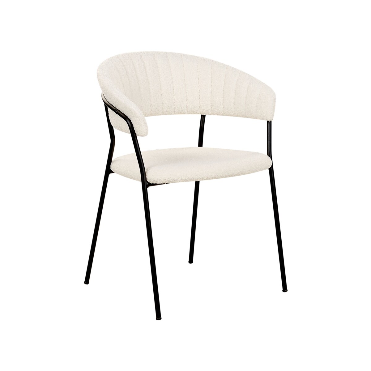 Zestaw 2 krzeseł do jadalni boucle złamana biel MARIPOSA