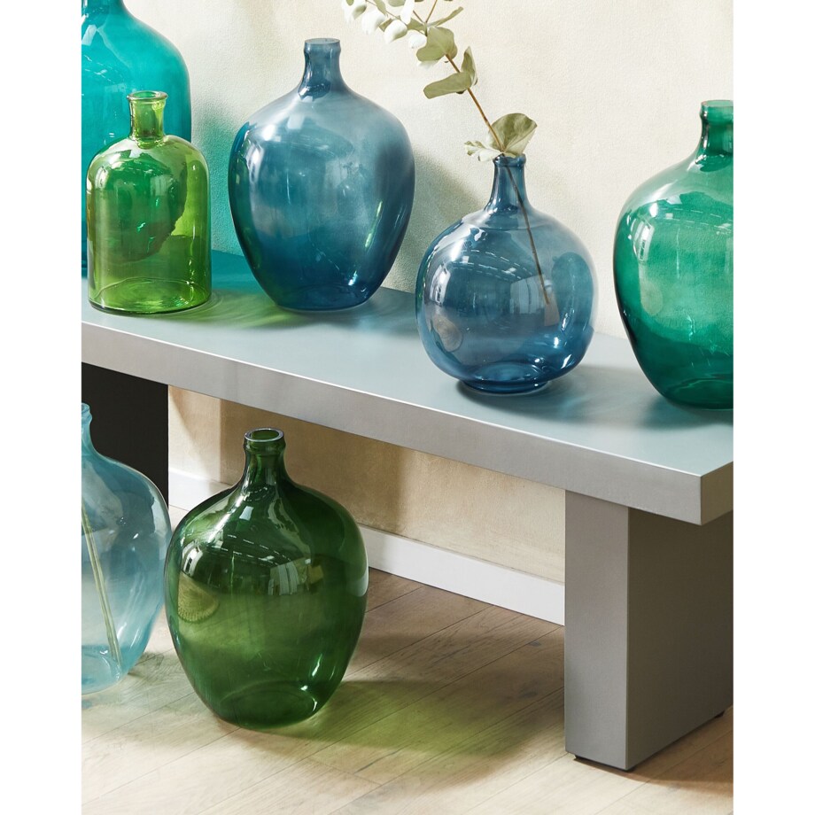 Wazon dekoracyjny CHAPPATHI Szkło 31 cm Niebieski