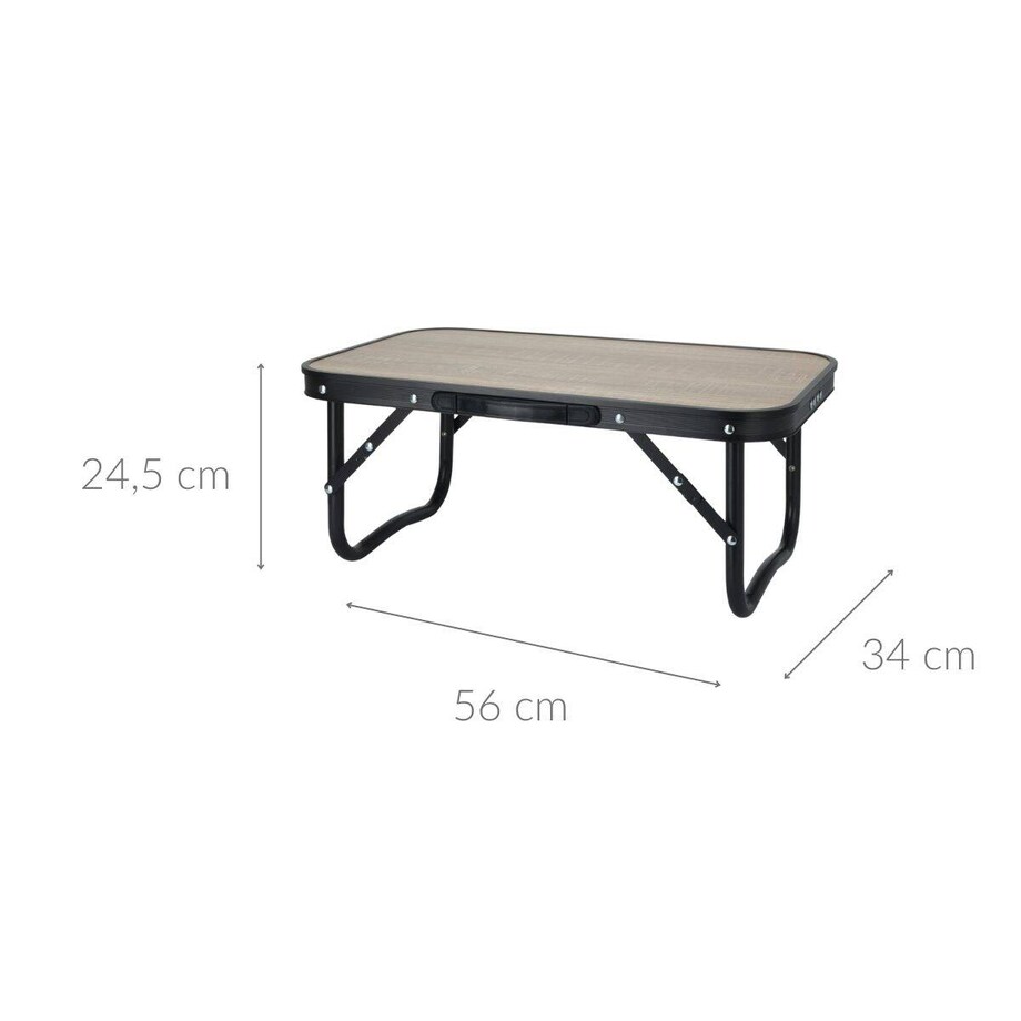 Składany stolik kempingowy, czarny, 56 x 34 x 24 cm