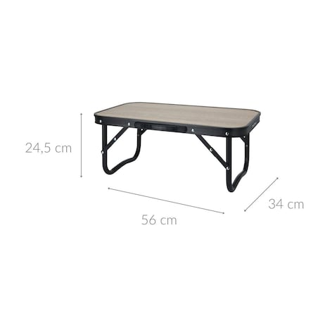 Składany stolik kempingowy, czarny, 56 x 34 x 24 cm