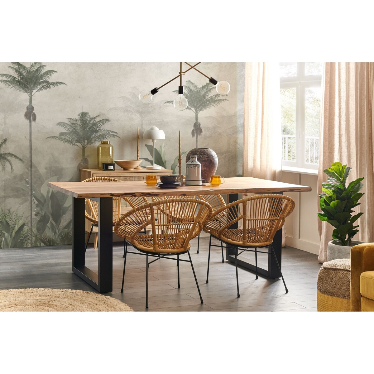 Krzesło rattanowe naturalne SARITA