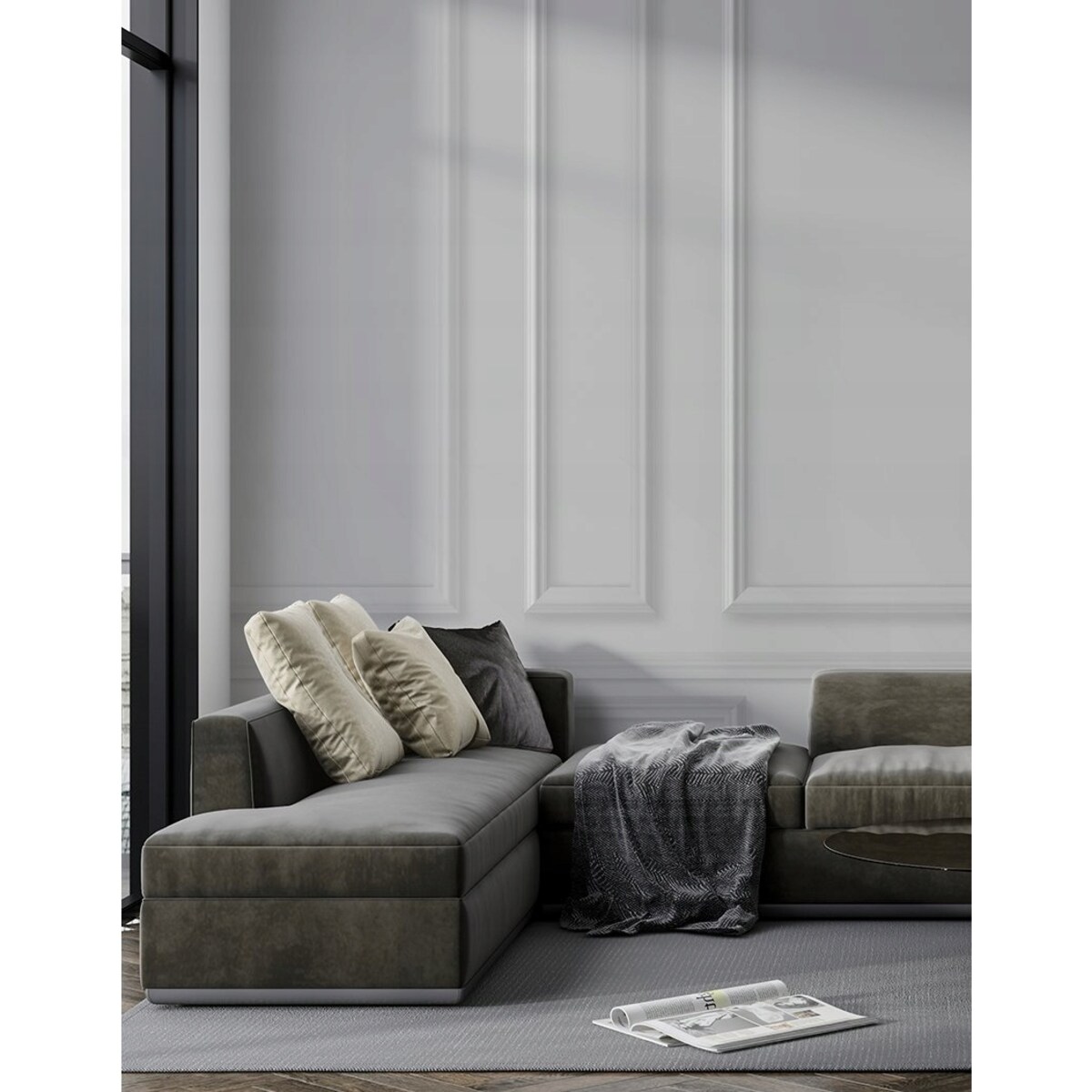 Fototapeta Realistyczna Klasyczna Biala Sciana Do Sypialni Salonu 294X260