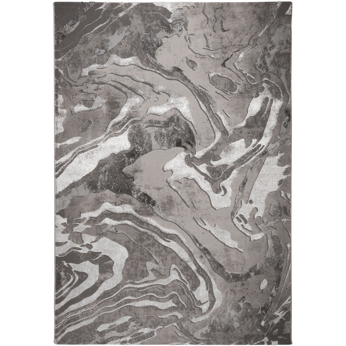 Dywan Nowoczesny Eris Marbled Srebrny 80x150