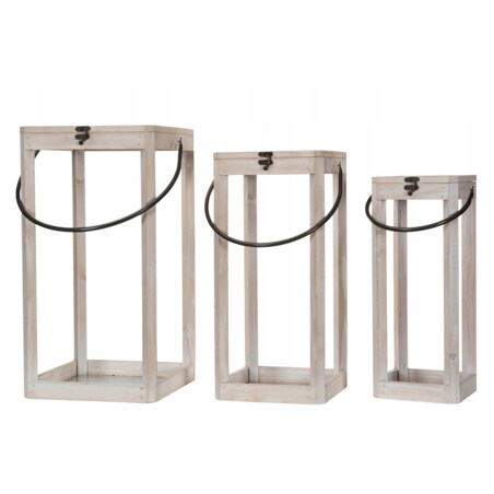 3 szt. LAMPION W STYLU SKANDYNAWSKIM szary