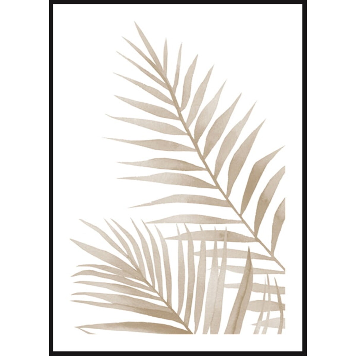 Poster Story, Plakat, Obraz - Beżowa Gałązka Palmy w Akwareli, wymiary 70 x 100 cm