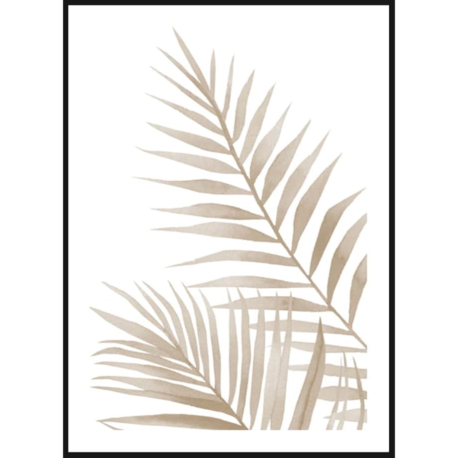 Poster Story, Plakat, Obraz - Beżowa Gałązka Palmy w Akwareli, wymiary 70 x 100 cm