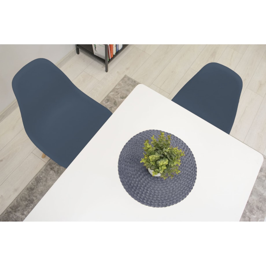 Krzesło Do Jadalni Kuchni Salonu Osaka Dark Slate / Nogi Naturalne