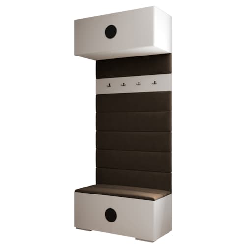 Garderoba do przedpokoju INOVA 4 biały+czarny+manila04