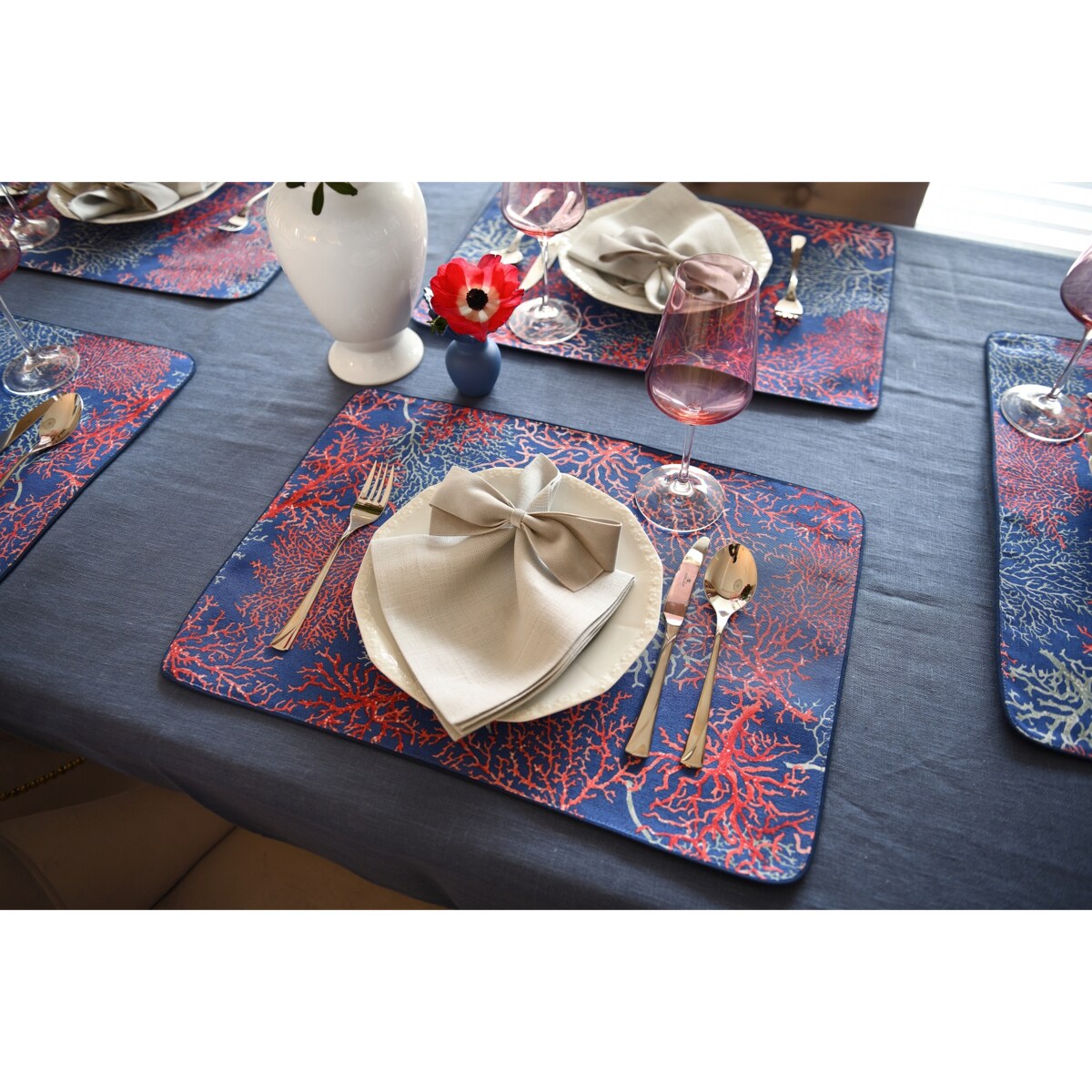 Podkładki dwustronne Seaweed & Royal Blue