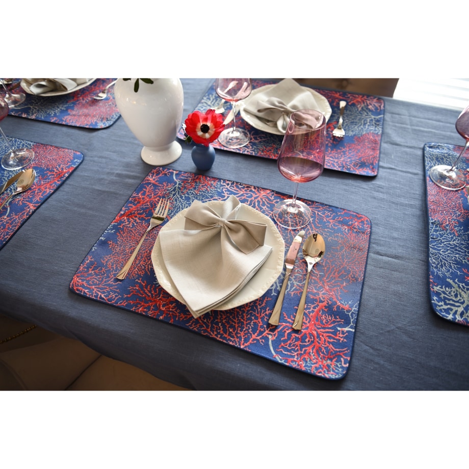 Podkładki dwustronne Seaweed & Royal Blue