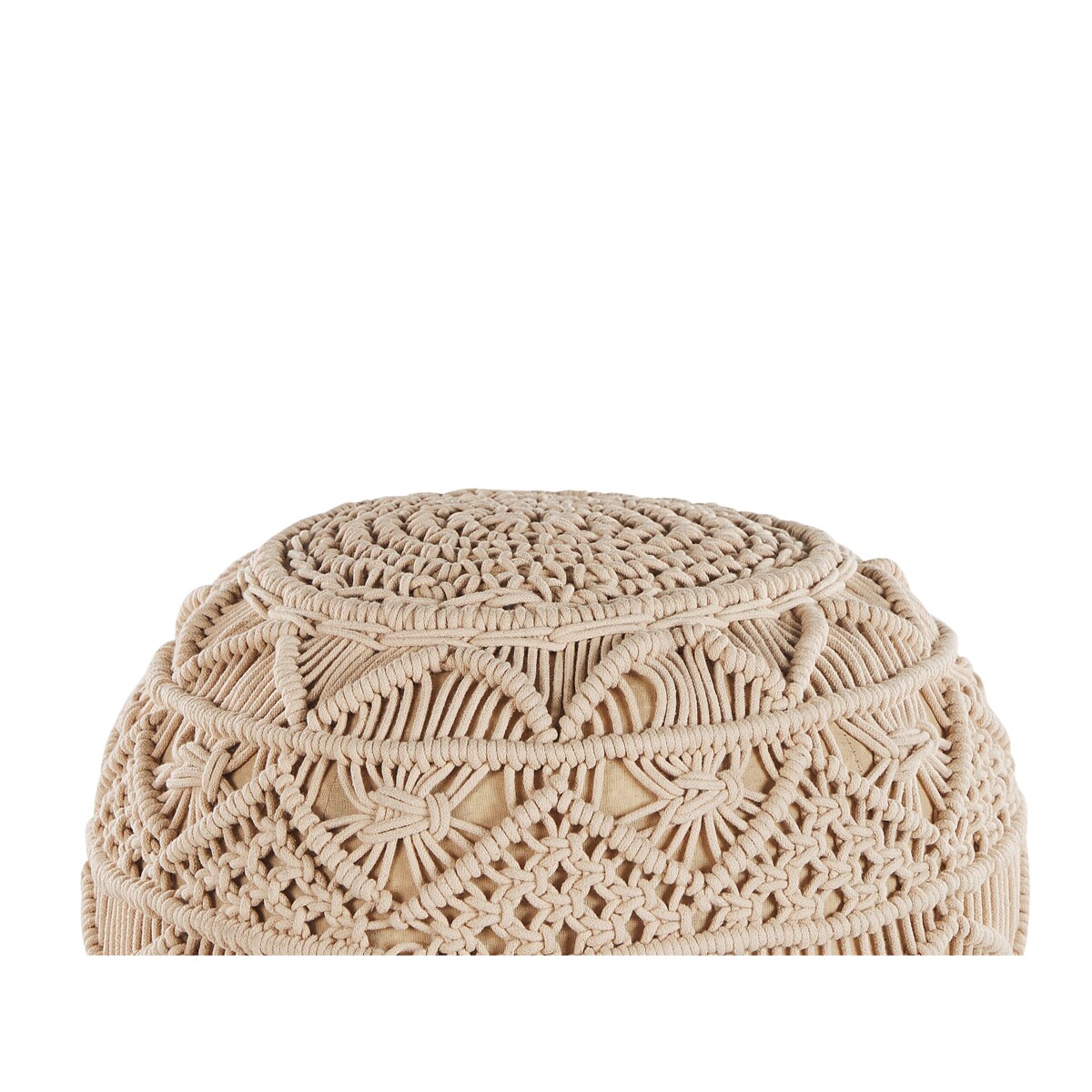 Puf ⌀ 40 cm beżowy KAYSERI