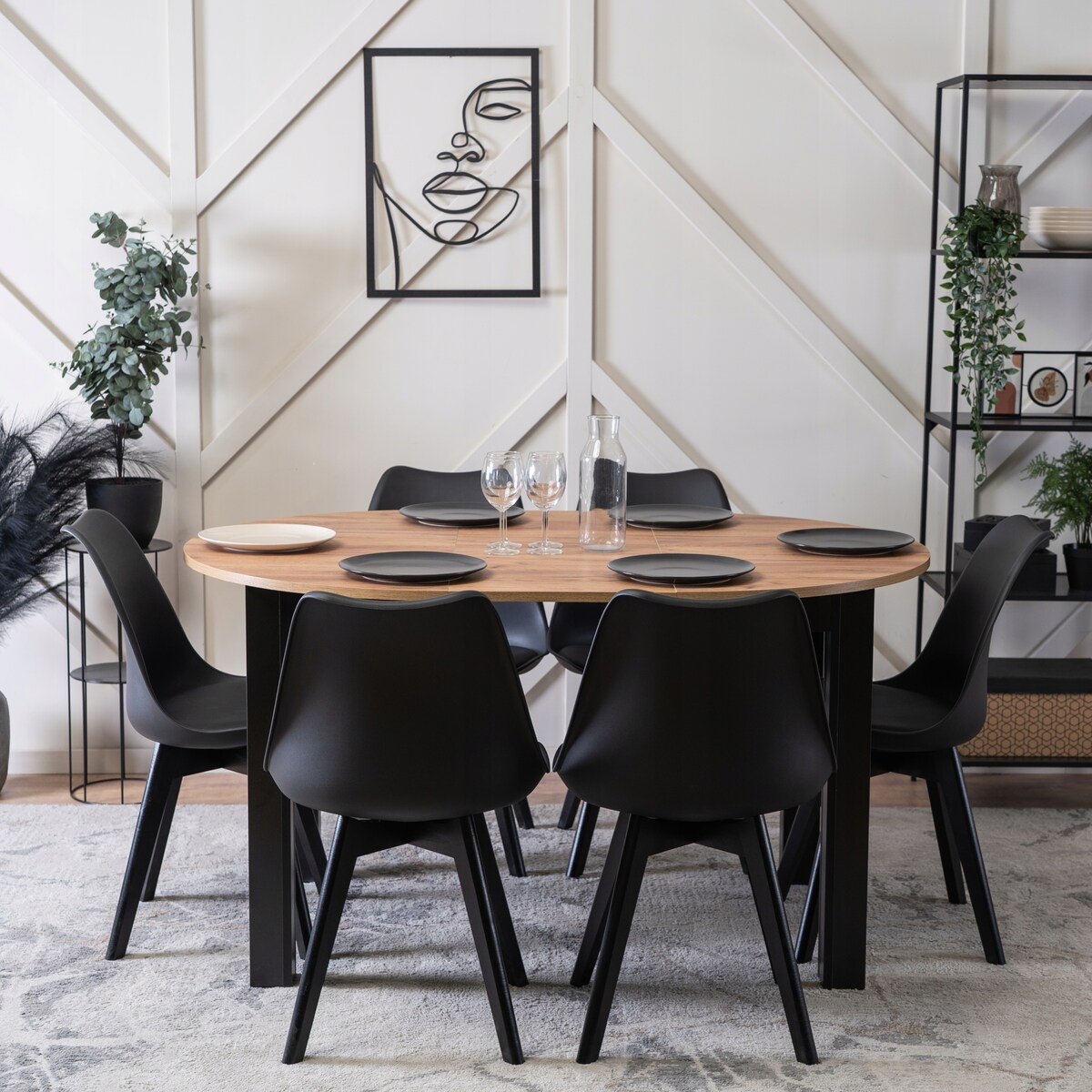 Krzesło Kuchenne Skandynawskie Czarne Do Jadalni Kuchni Salonu SCANDI