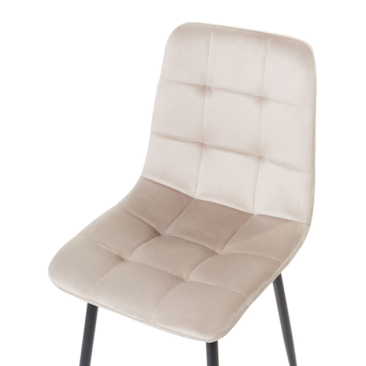 Krzesło do jadalni Zestaw 4 Welur Beżowoszary POWELL