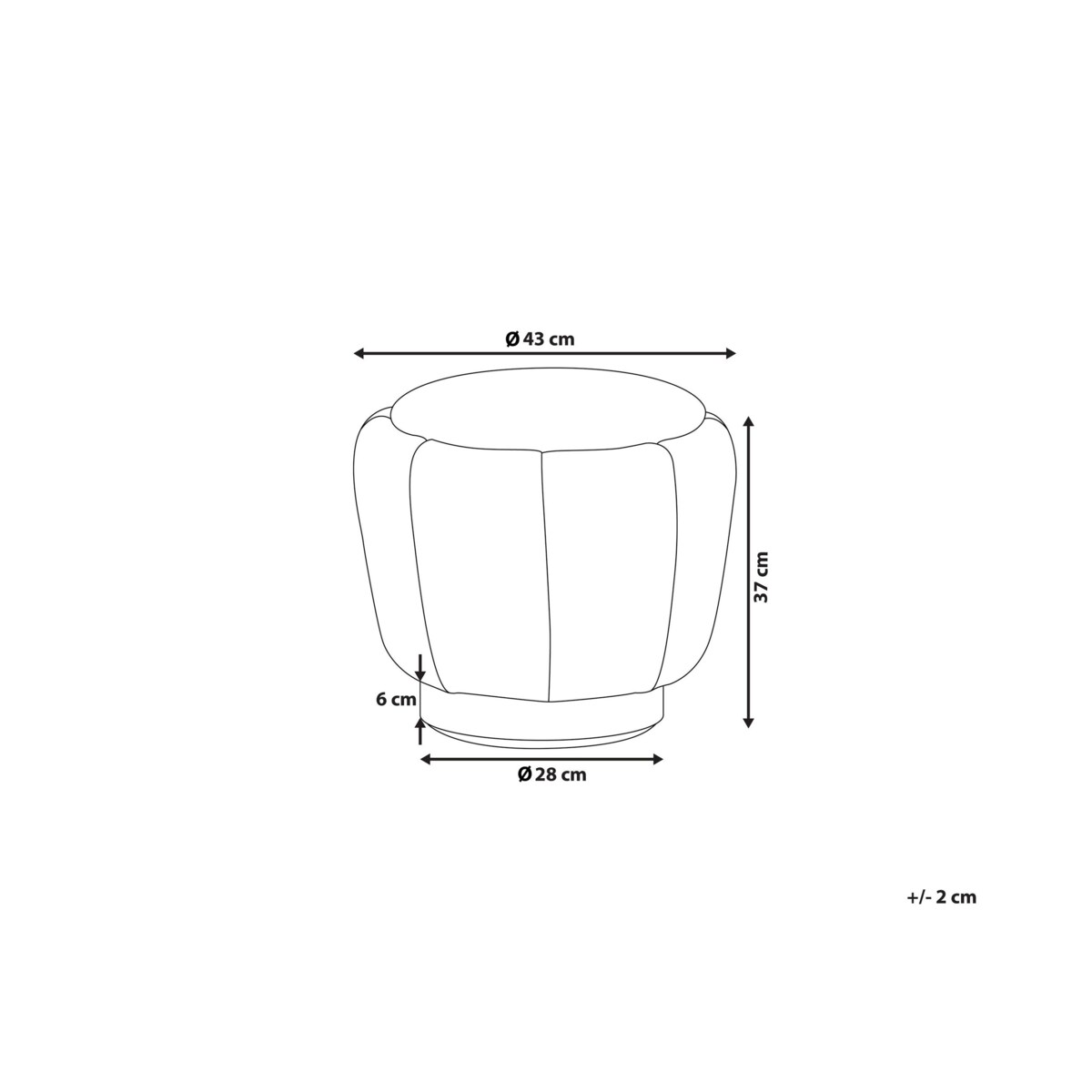 Puf welurowy ⌀ 43 cm zielony IRVING