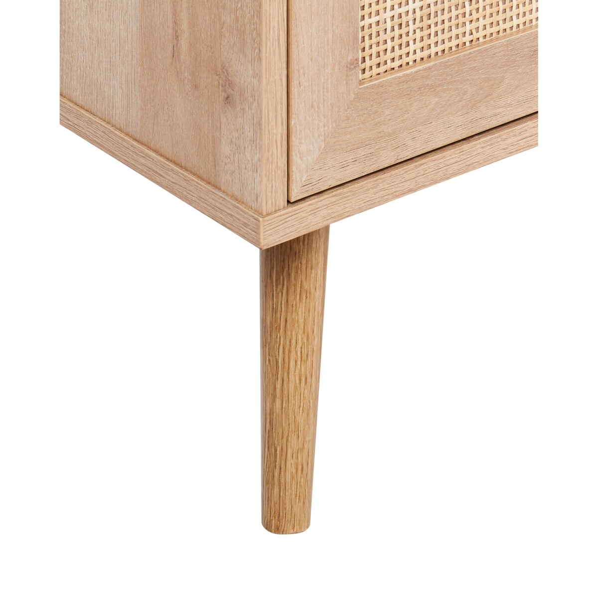 Szafka dwudrzwiowa fronty rattanowe jasne drewno PAGET