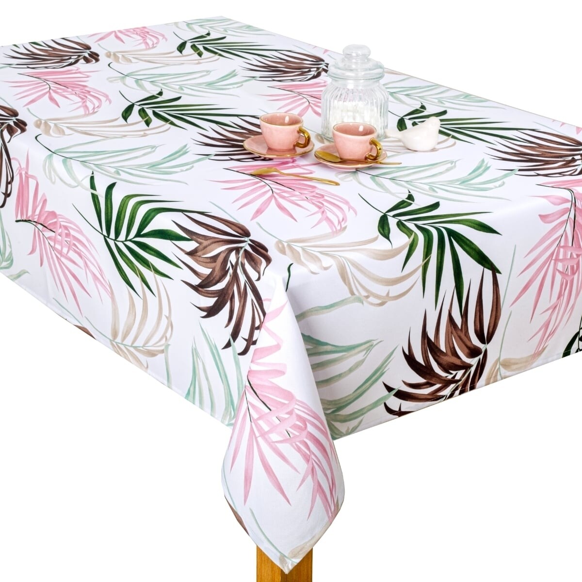 Obrus plamoodporny Minos Liście Palmowe - 120x180 cm - wielokolorowy