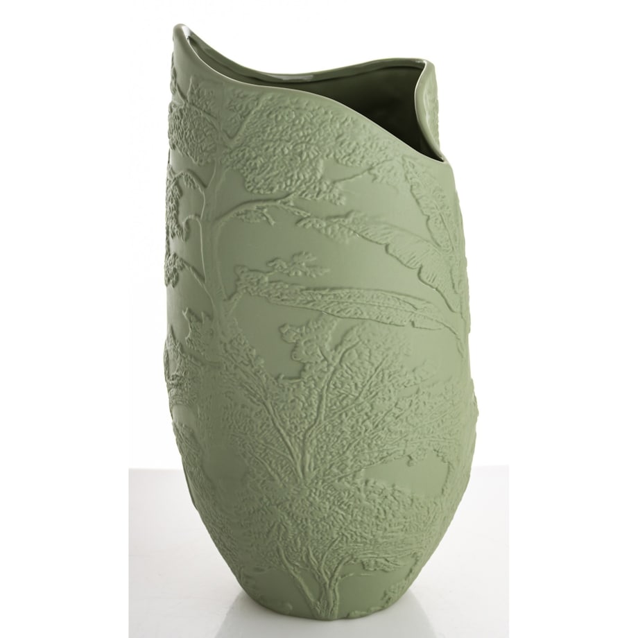 Wazon porcelanowy 36x19x17 cm MELINDA zielona