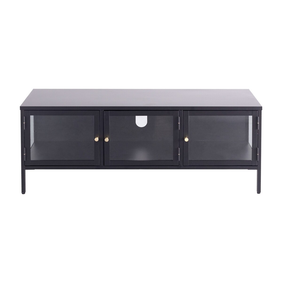 Szafka RTV Xappa black, 132 x 40,5 x 52 cm