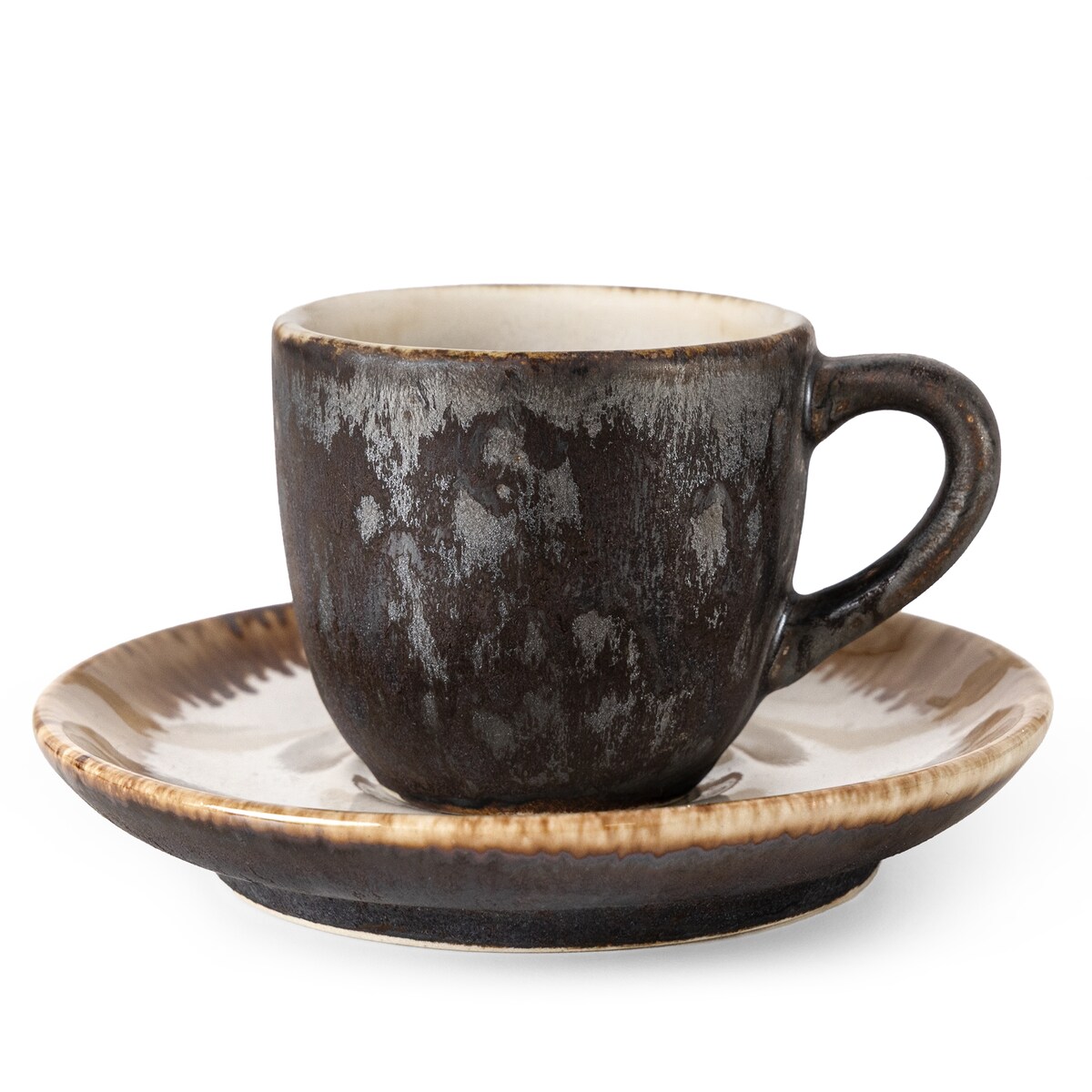 Konsimo PRIMA Filiżanka do espresso ze spodkiem 6 szt., jasnobeżowy