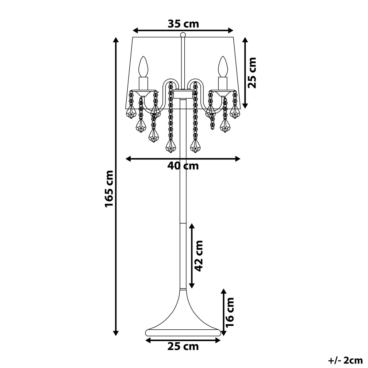 Lampa podłogowa EVANS Metal Biały