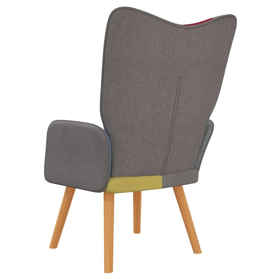 vidaXL Fotel, patchwork, obity tkaniną