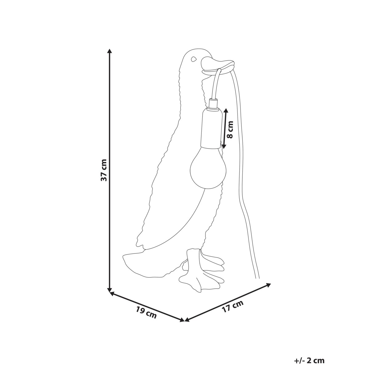 Lampa stołowa Kaczka MALAIKA Złoty
