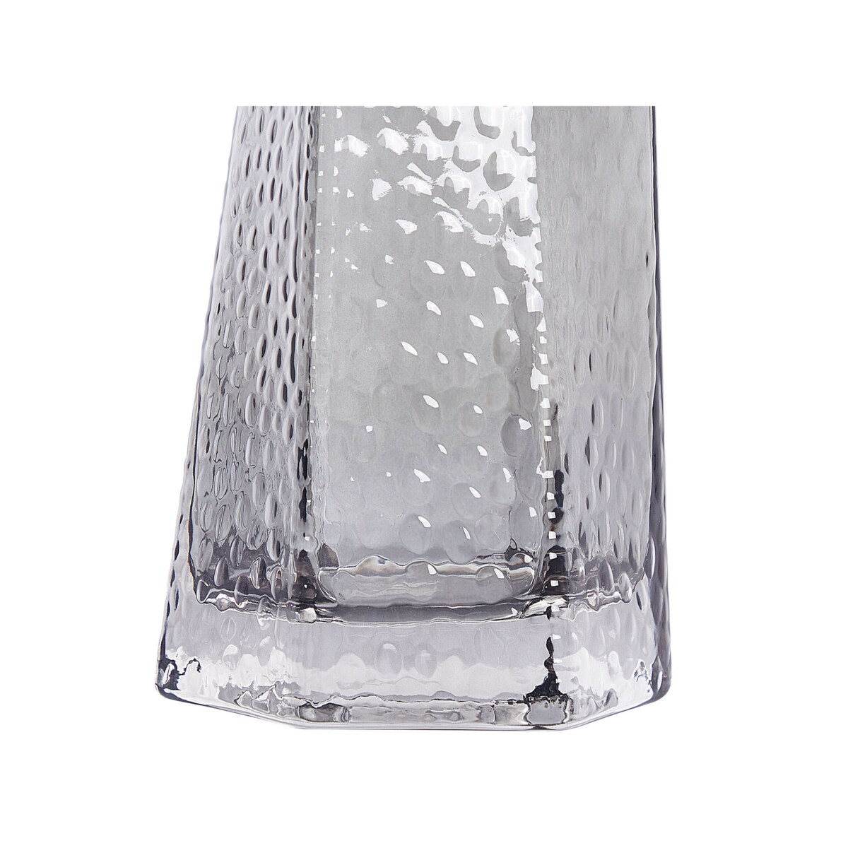 Wazon na kwiaty szklany 27 cm szary LILAIA