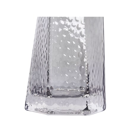 Wazon na kwiaty szklany 27 cm szary LILAIA