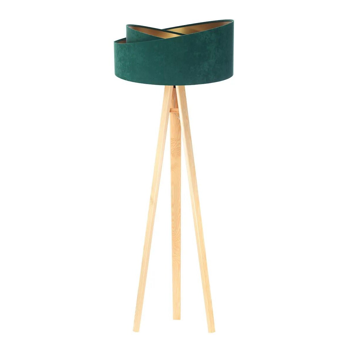 Lampa stojąca GEMSTONE zielona/sosna