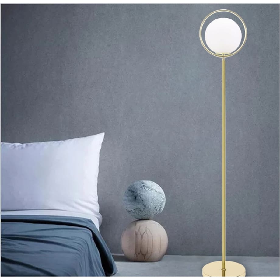 Lampa Stojąca Podłogowa Nowoczesna Złota Glamour