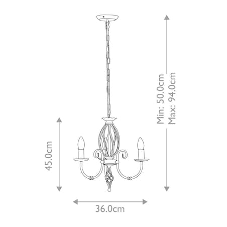 Świecznikowy żyrandol Artisan ART3-AGD-BRASS Elstead łańcuchowy mosiądz