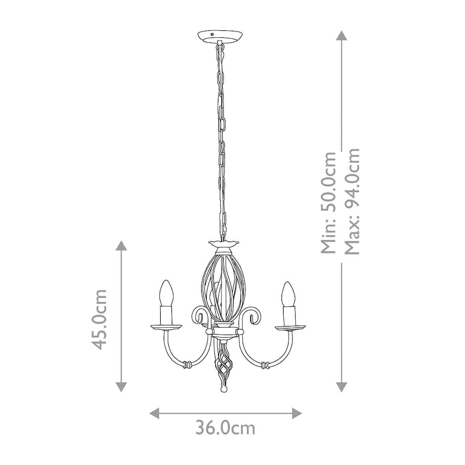 Świecznikowy żyrandol Artisan ART3-AGD-BRASS Elstead łańcuchowy mosiądz