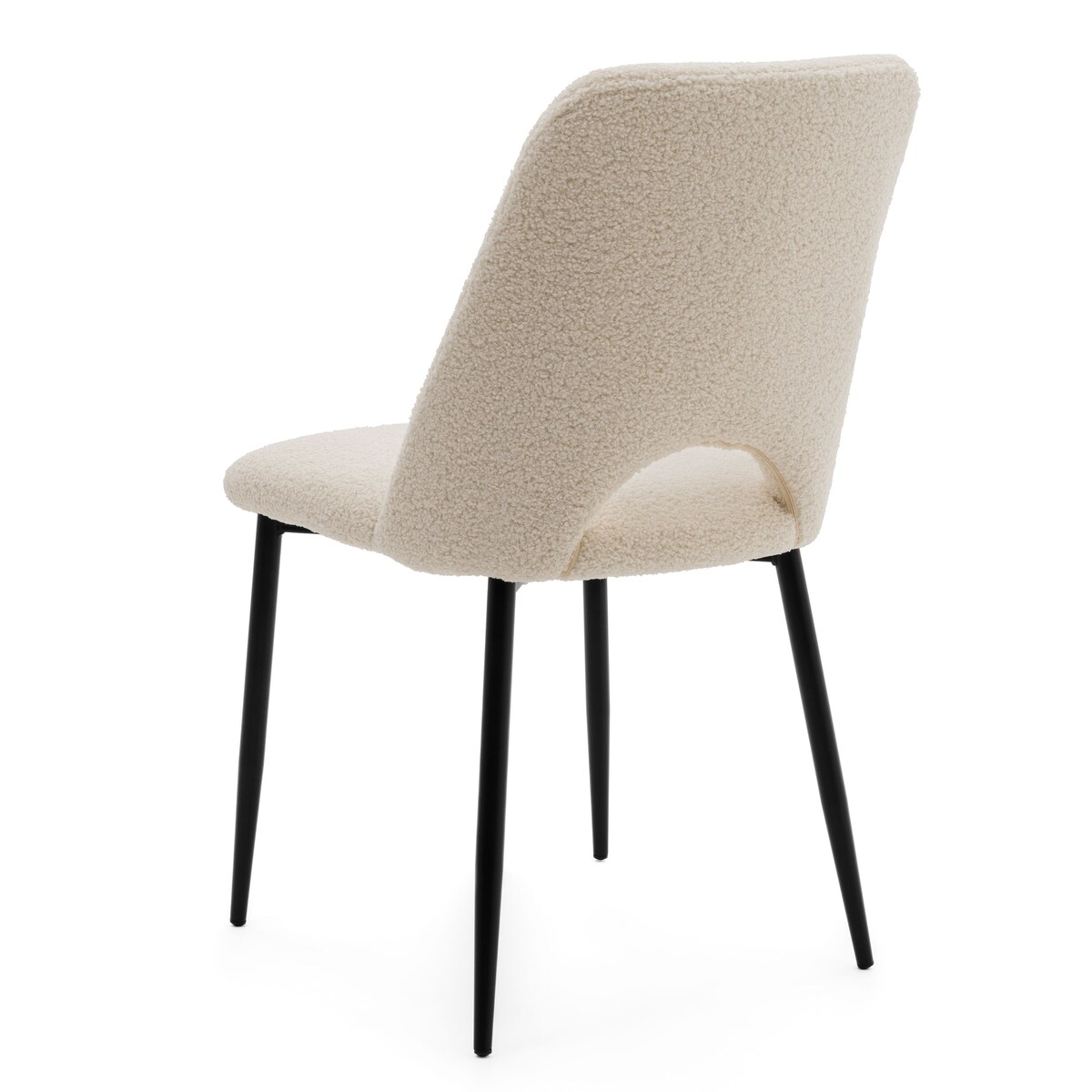 KRZESŁO TAPICEROWANE DO SALONU GLAMOUR TKANINA BOUCLE TEDDY JASNOBEŻOWE ORO