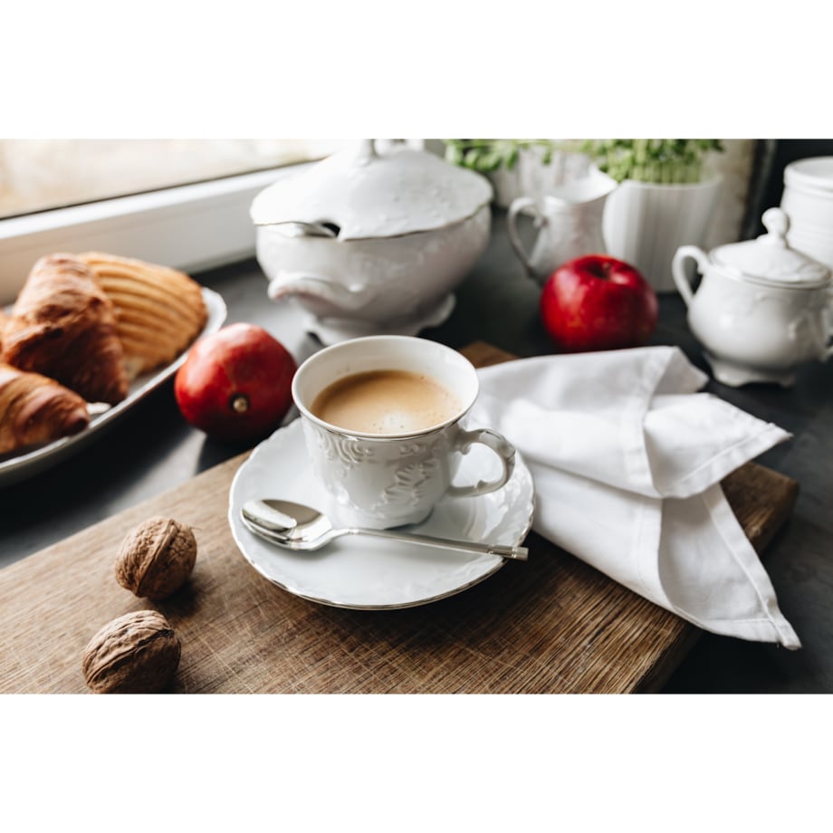 Garnitur do kawy dla 6 osób 18 el. Rococo Platynowa Linia 3605