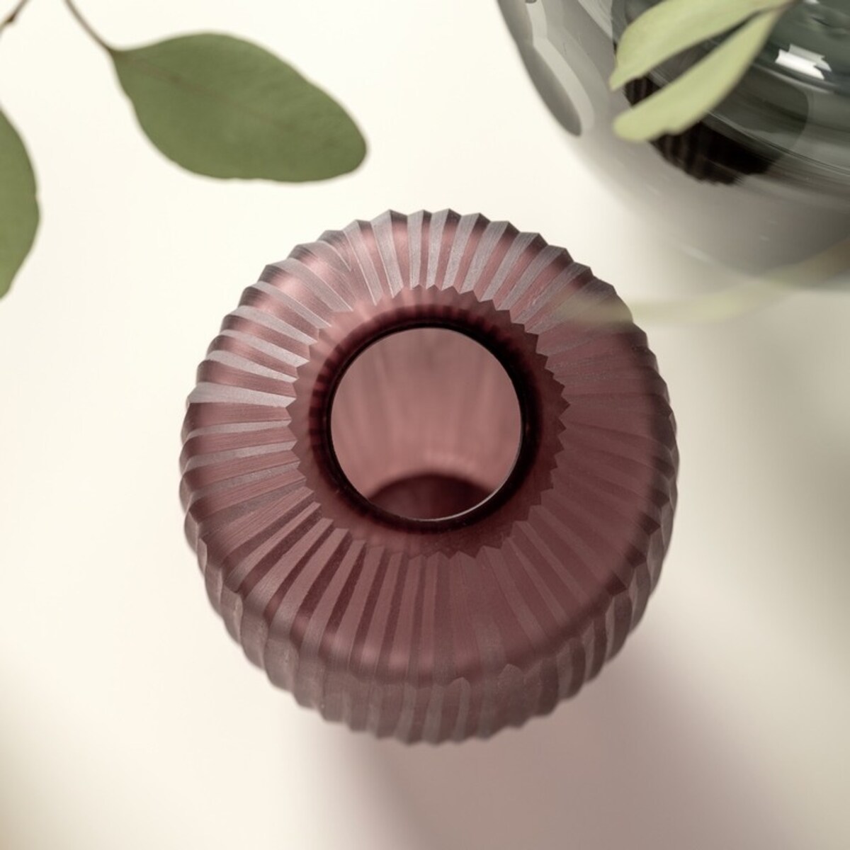 Wazon szklany 16 cm jagodowy BELLAGIO - Leonardo