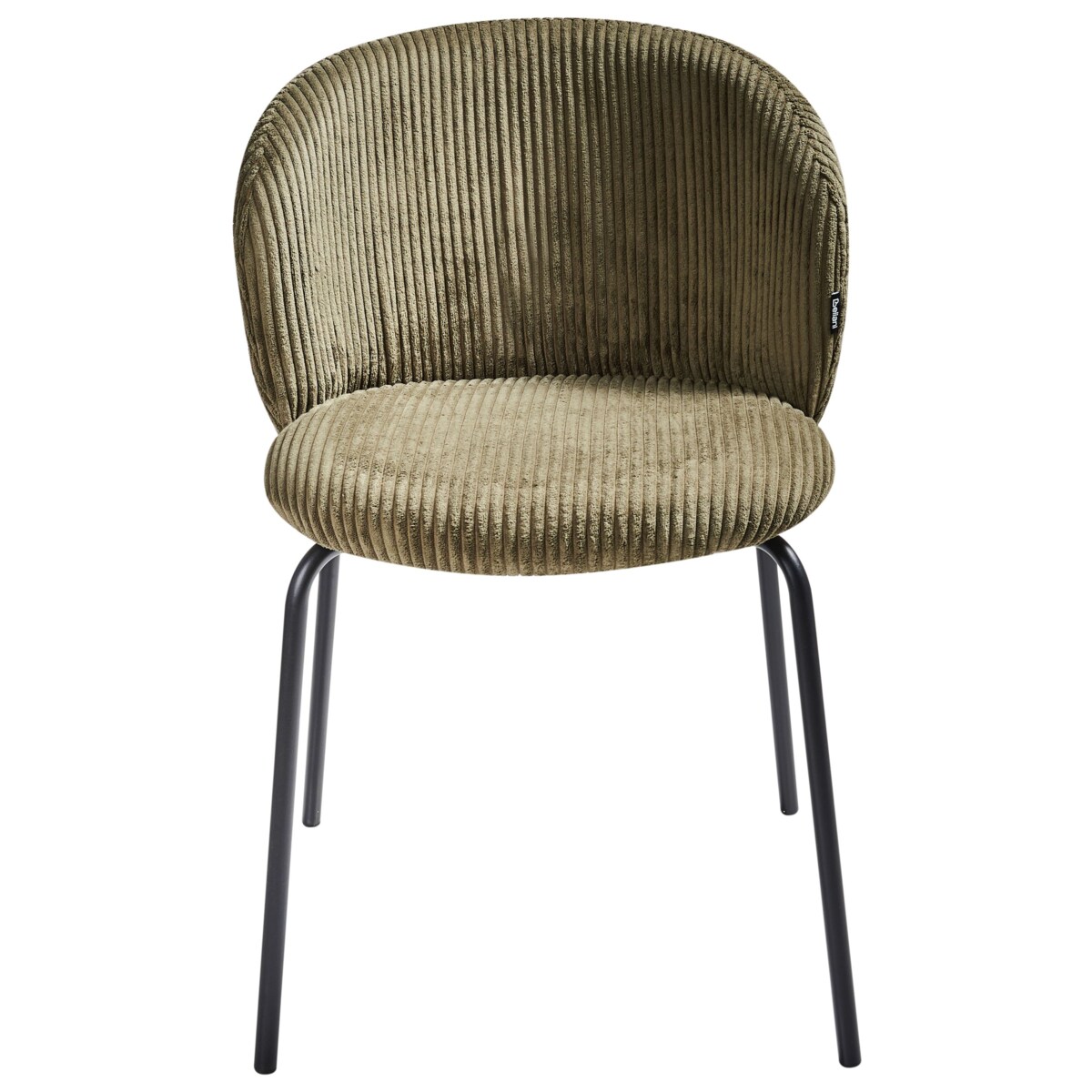 Zestaw 2 krzeseł do jadalni MILES Sztruks Oliwkowy